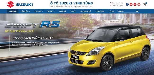 Saigon Hitech thiết kế website Suzuki Đại Lợi